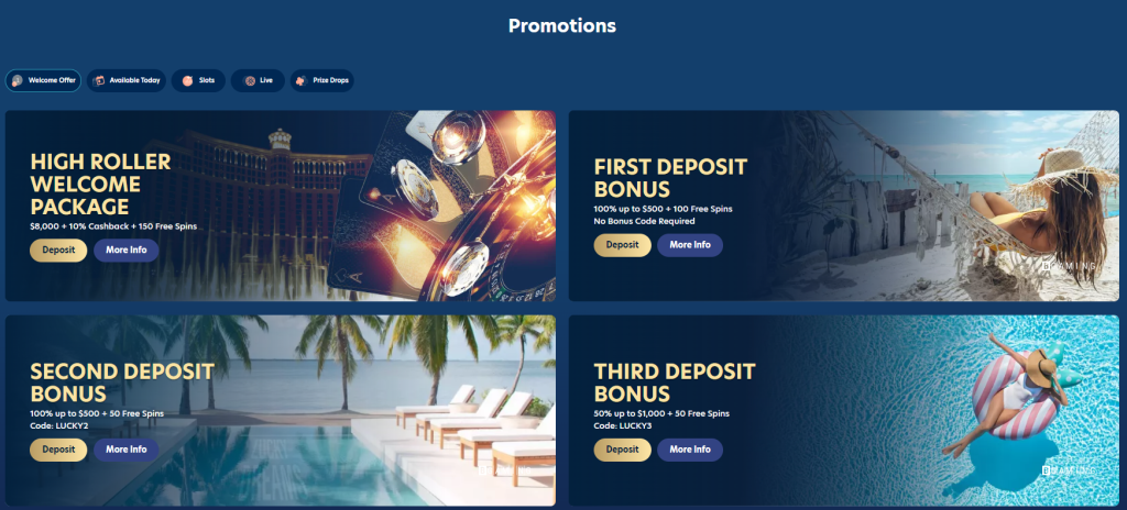 lucky dreams promotions main page